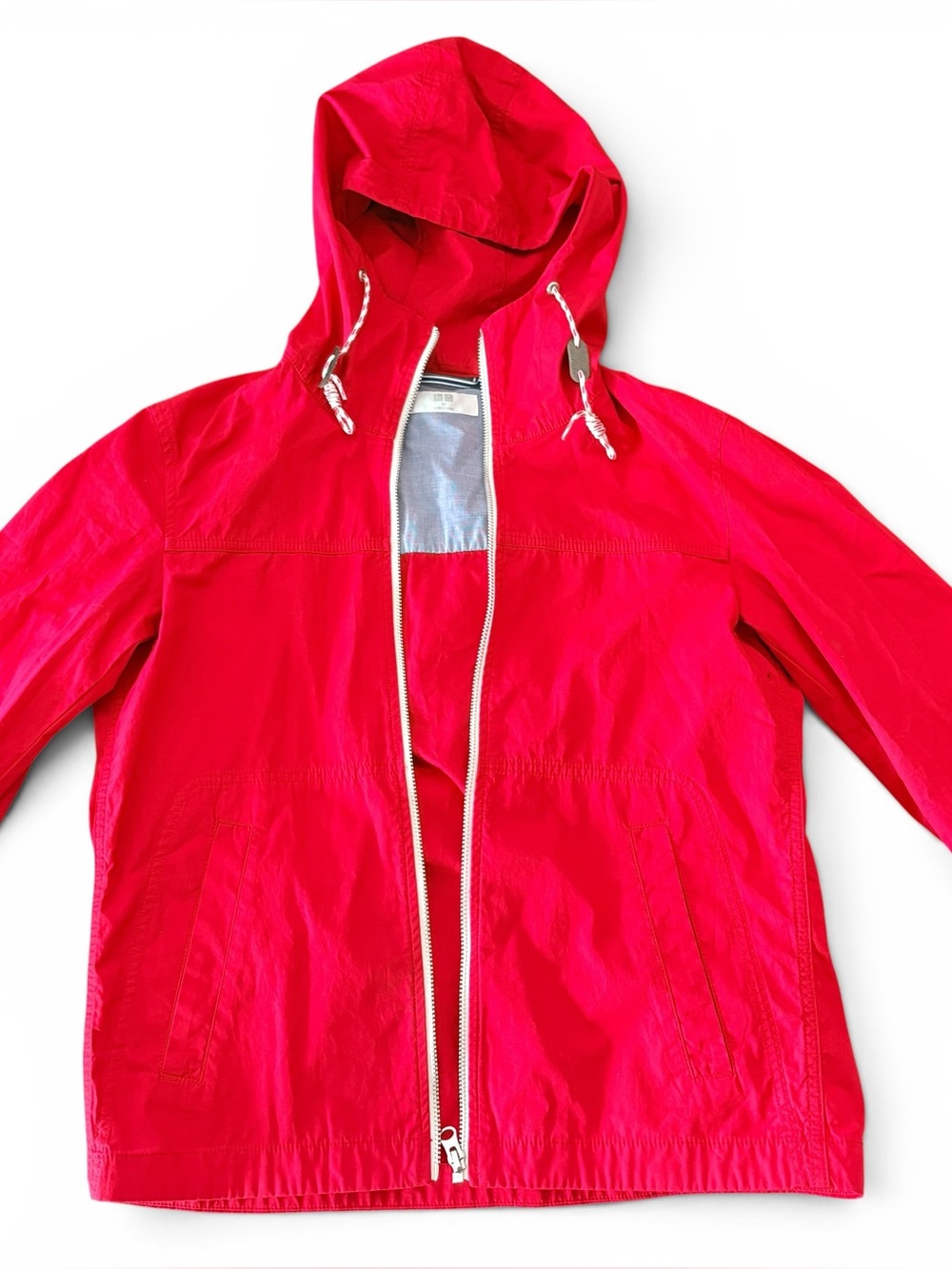 Uniqlo Women's Red Cotton Zip Up Hoodie Jacket Size XS